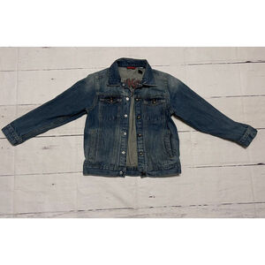 OshKosh B'Gosh Pocketed Denim Jacket Spring Blue Indigo Size 10 Jean Light Coat